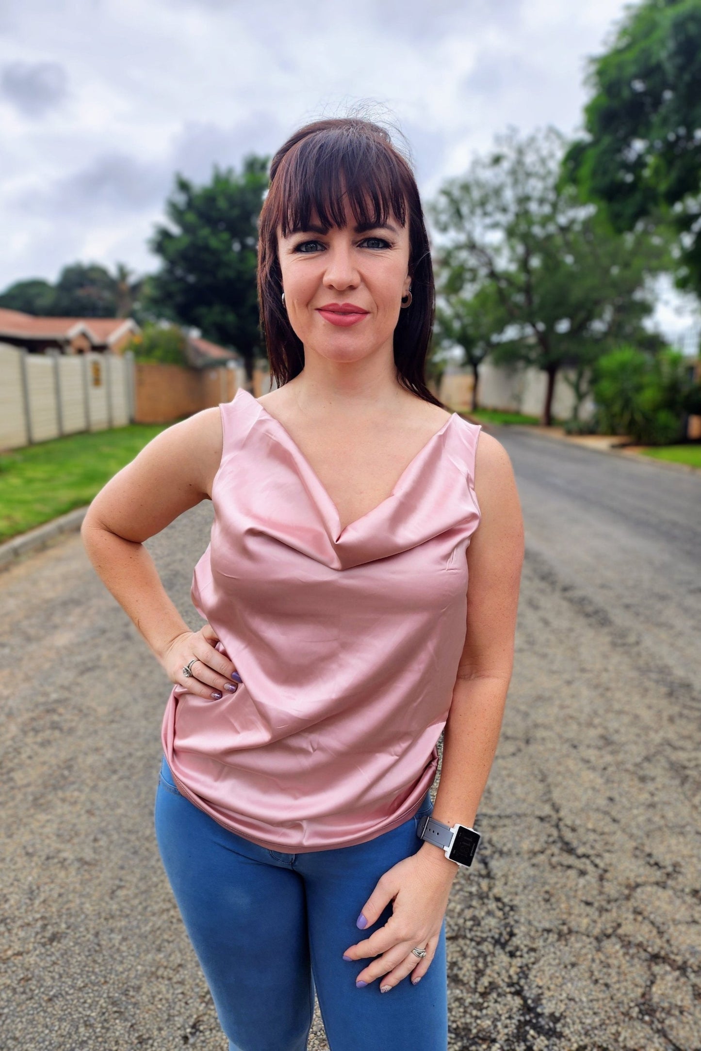 The 'Drape' Silky Draped Going Out Top