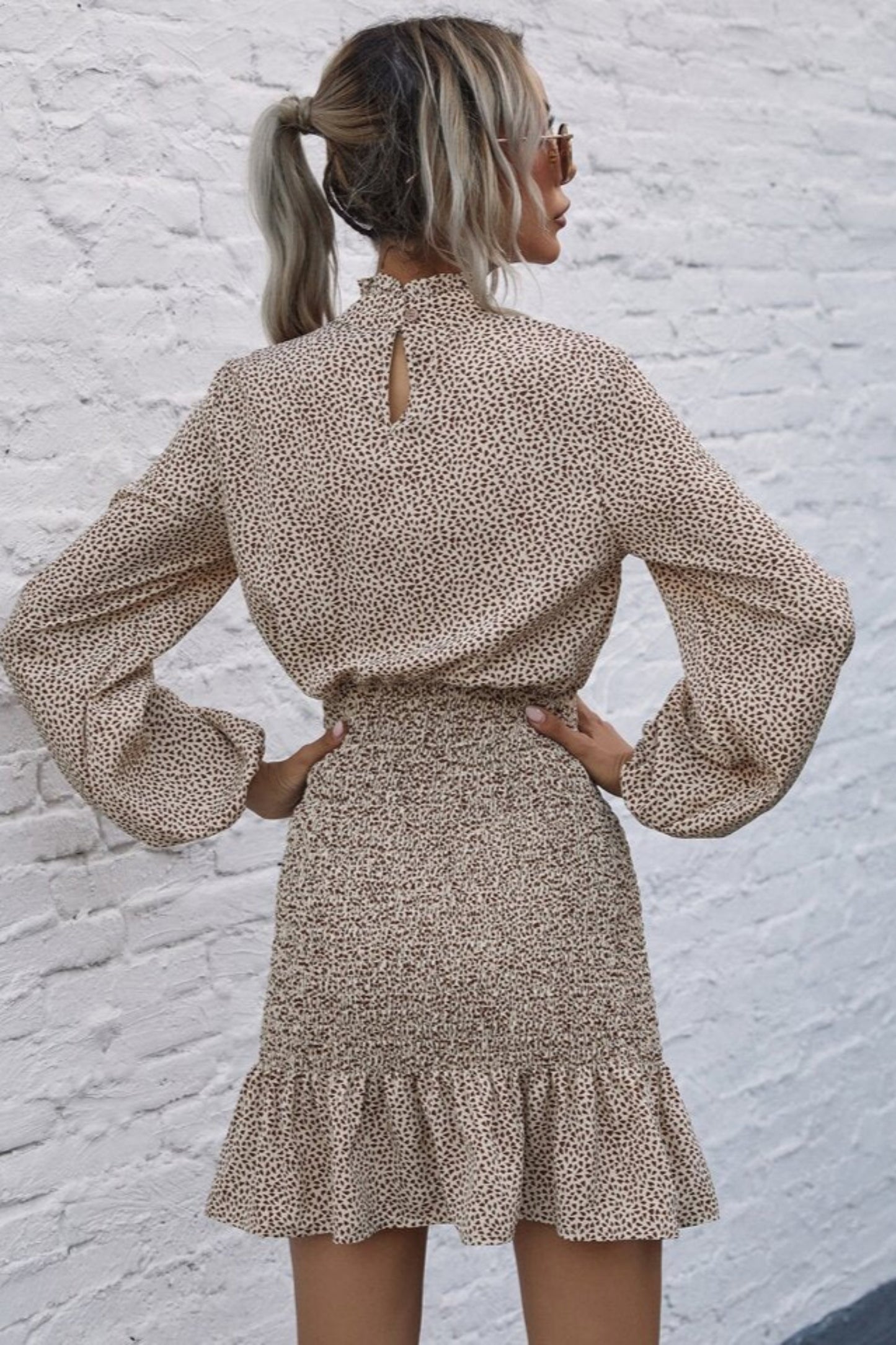 The 'Lantern' Statement Sleeve Midi Dress