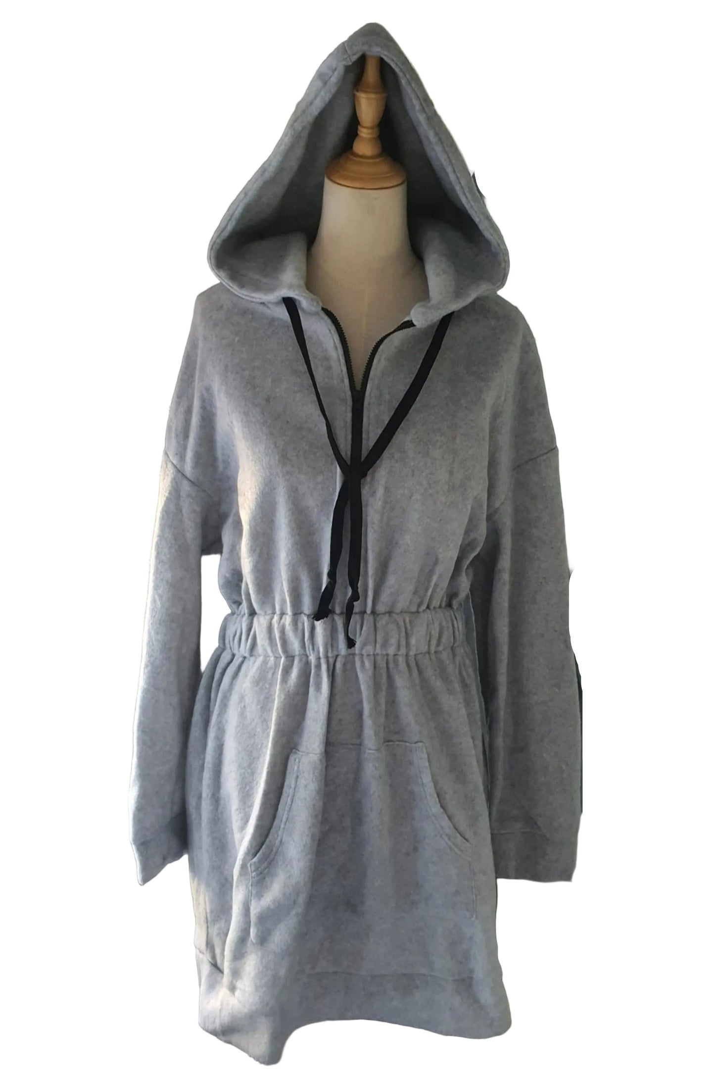 The 'Cosy' Zipped Hoodie Dress with Pockets