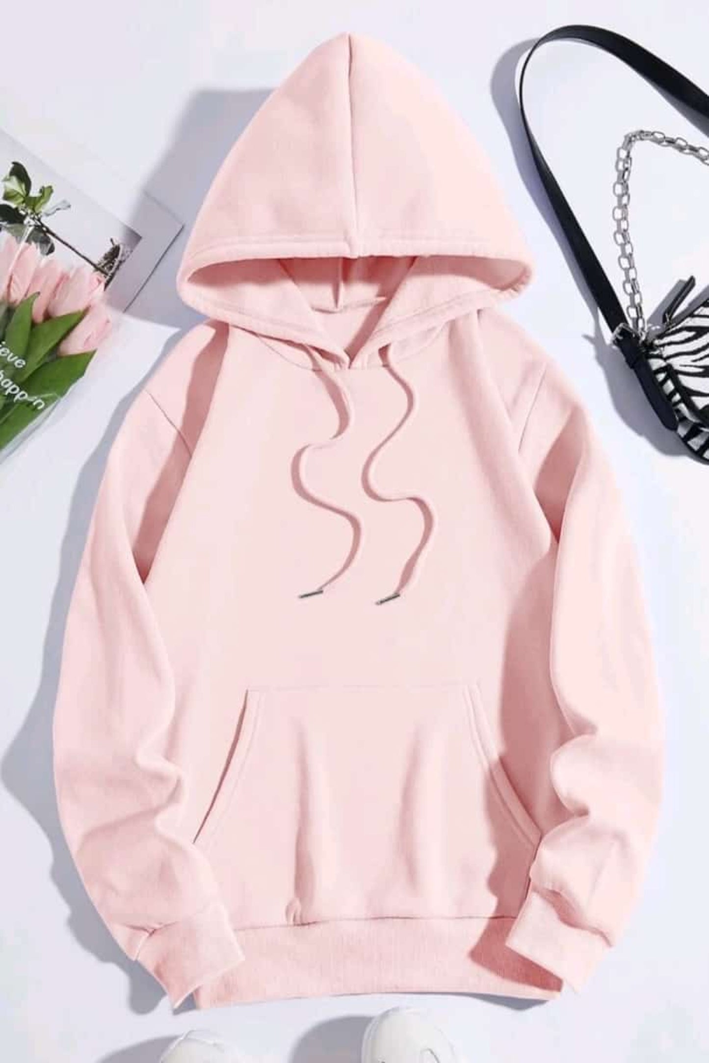 The 'Candy' Baby Pink Soft Fleece Hoodie