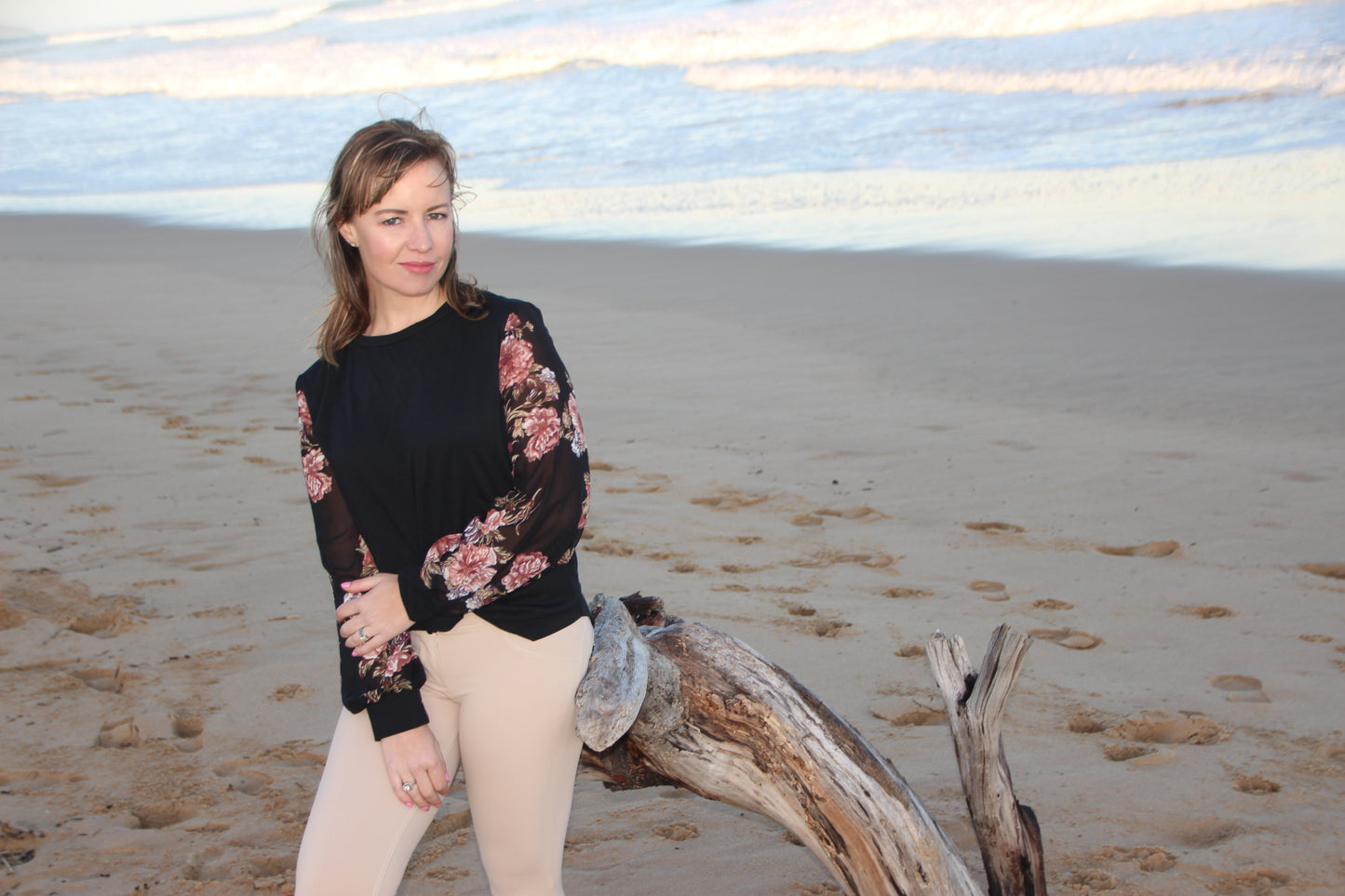 The 'Petal' Chiffon Floral Print Sleeve Blouse