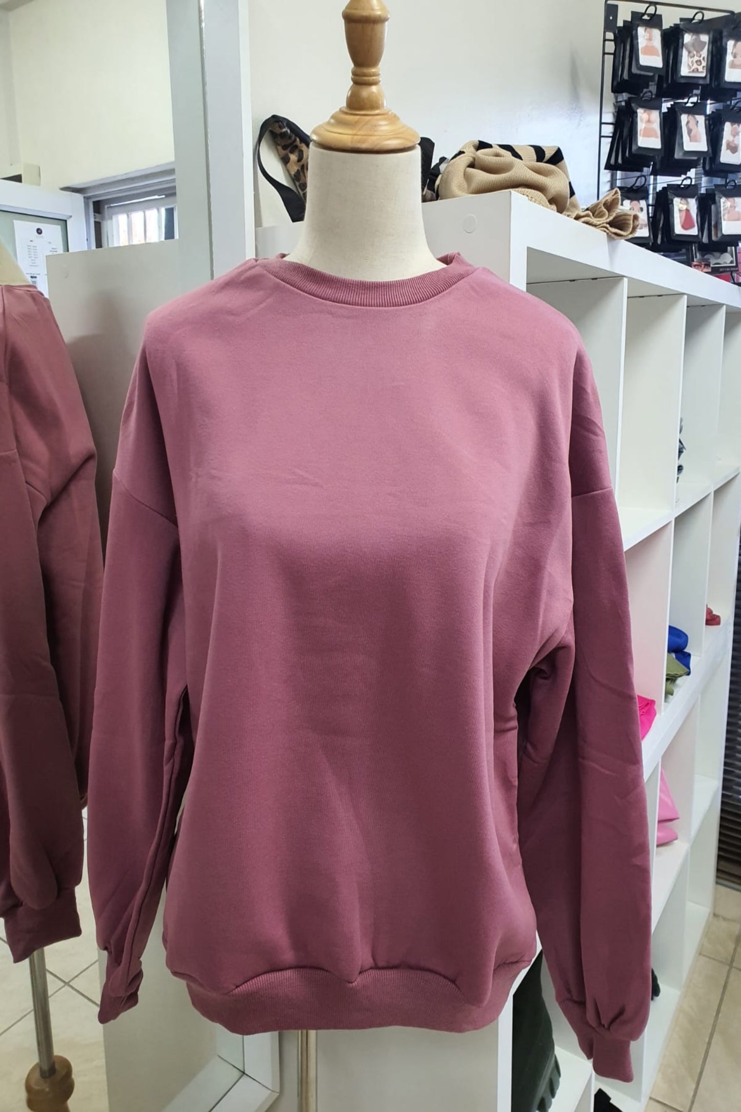The 'Dusty' Pink Cosy Pullover Sweatshirt
