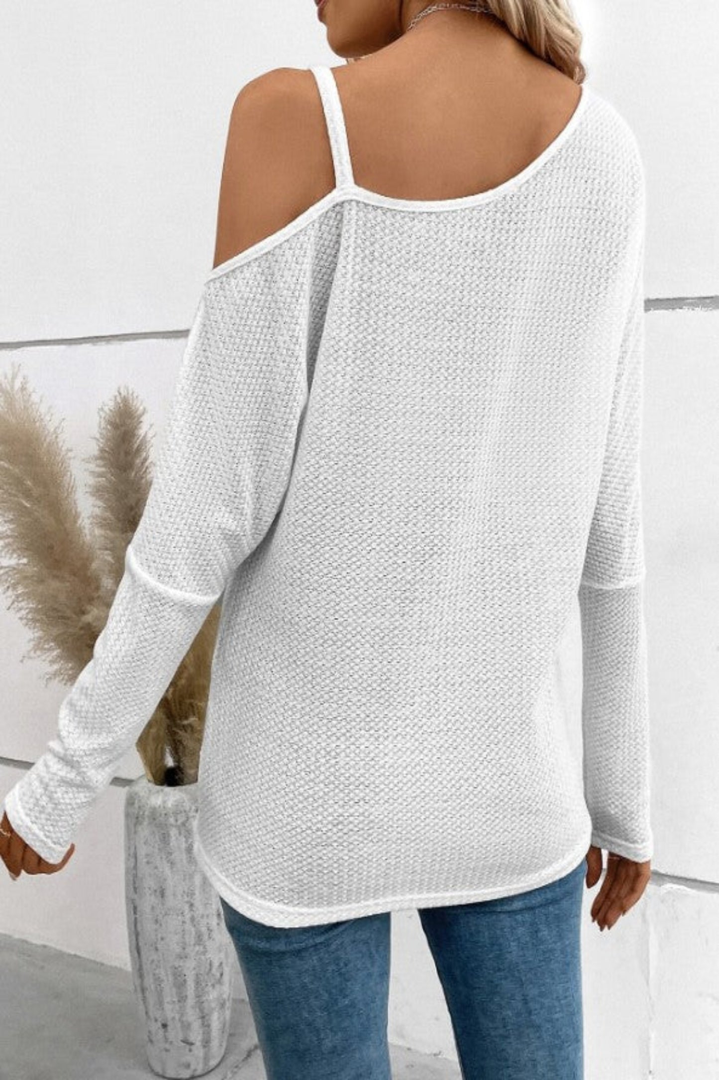 The 'Chic' Chain Detail Asymmetrical Neck Tee