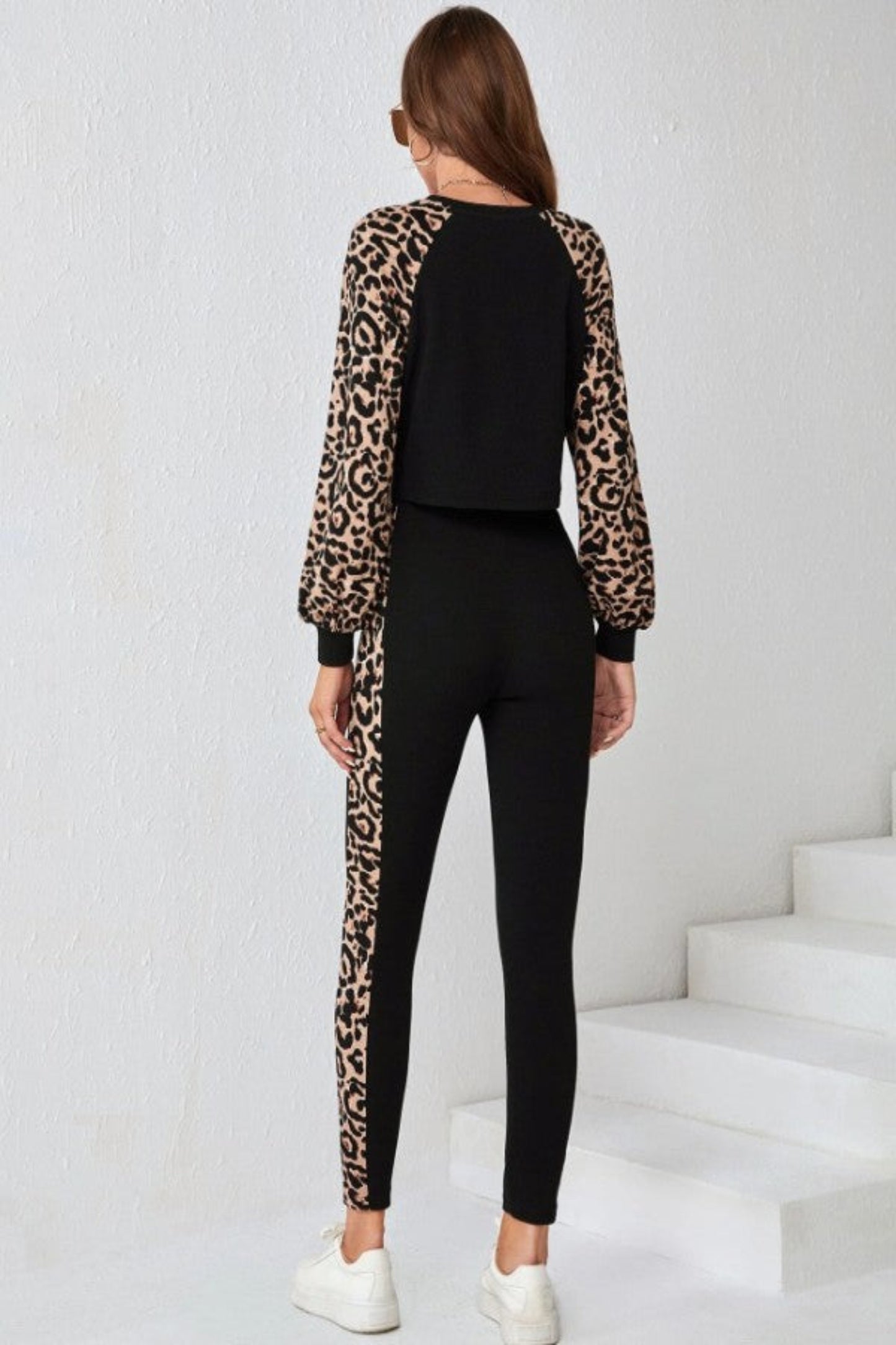 The 'Wild' Leopard Print Leggings & Crop Top Workout Set