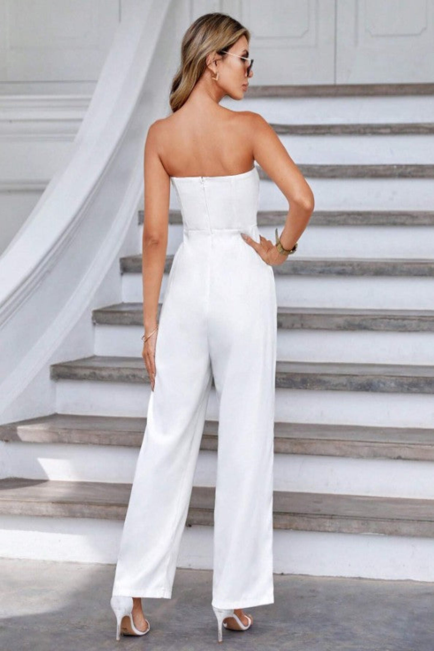 The 'Jump' Solid Slant Pocket Tube Jumpsuit