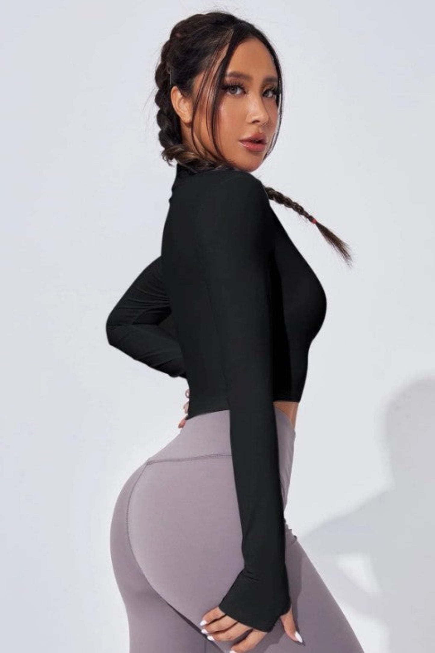 The 'Sprint' Half Zip Crop Sports Sweatshirt
