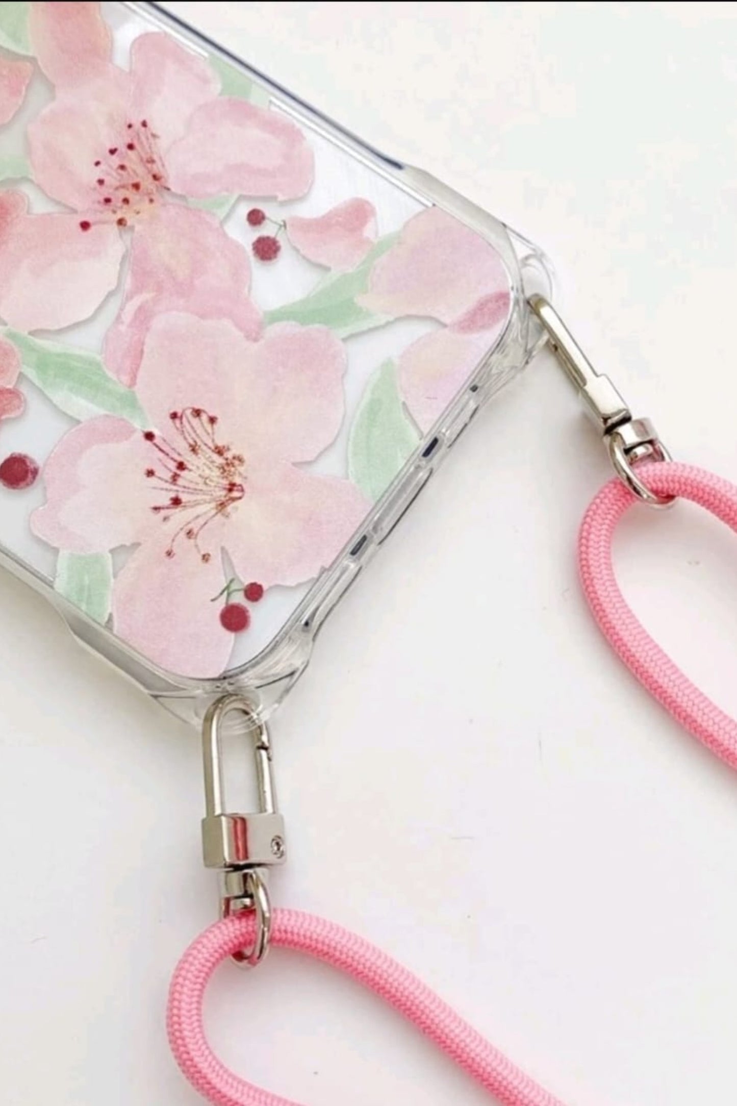 Floral iPhone Case with Lanyard