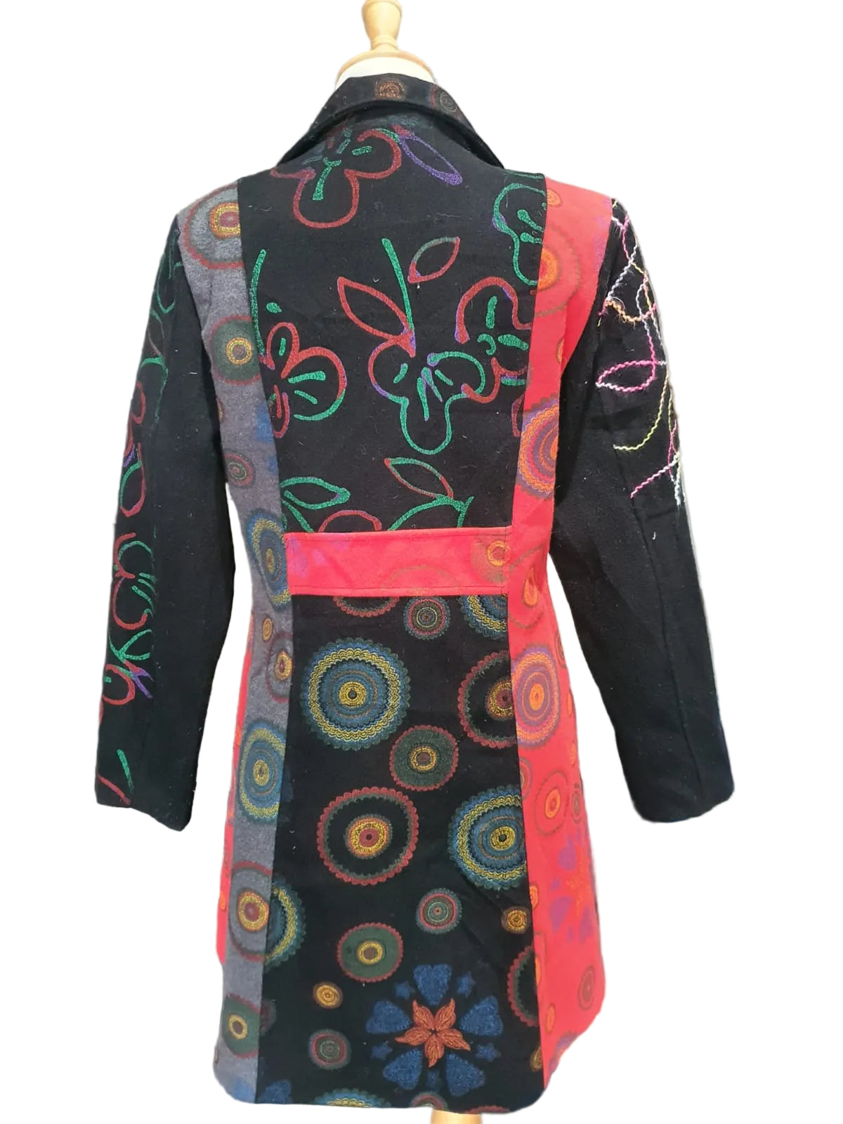 Ladies Made in Italy Embroidered Patchwork Coat – Boho Art Jacket