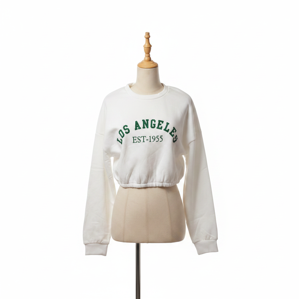 The 'Crop LA' Los Angeles Graphic Crop Sweatshirt