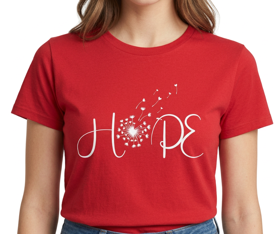 Red Graphic Slogan Casual Tee