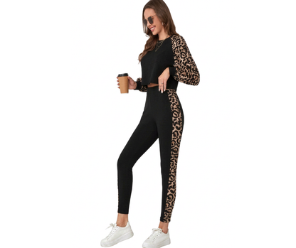 The 'Wild' Leopard Print Leggings & Crop Top Workout Set