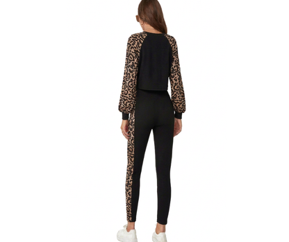 The 'Wild' Leopard Print Leggings & Crop Top Workout Set