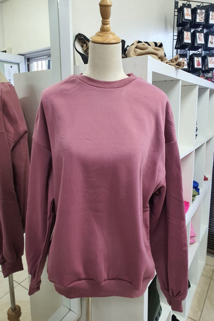 The 'Dusty' Pink Cosy Pullover Sweatshirt