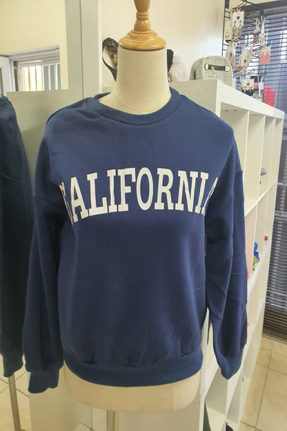 The 'Cali' California Print Graphic Pullover Sweatshirt