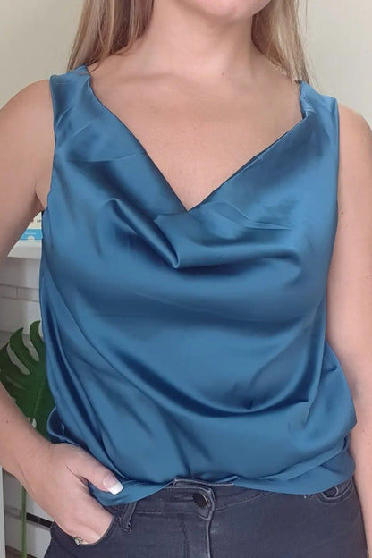 Silky Sexy Draped Top