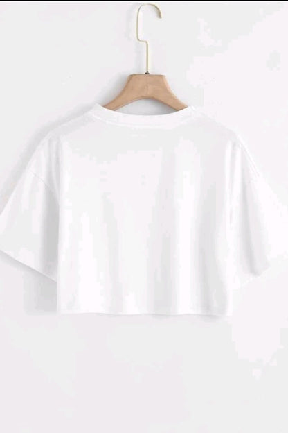 Letter Graphic Crop Tee