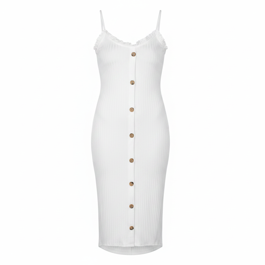 The 'Fitted' Bodycon Button Detail Dress