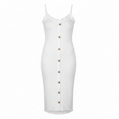The 'Fitted' Bodycon Button Detail Dress