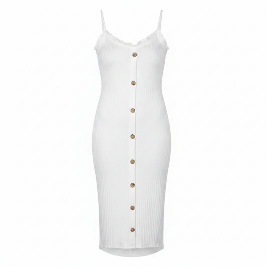 The 'Fitted' Bodycon Button Detail Dress