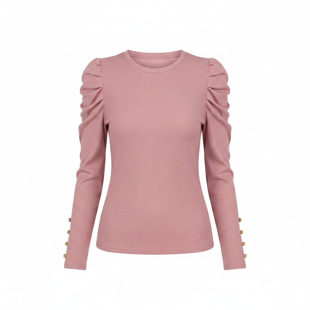The 'Structure' Gigot Sleeve Button Structured Blouse