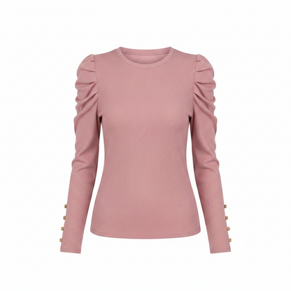 The 'Structure' Gigot Sleeve Button Structured Blouse