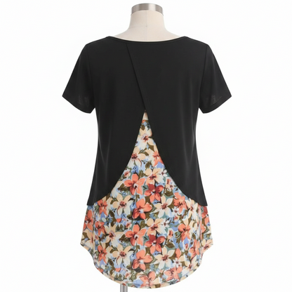 The 'Bloom' Contrast Floral Casual Blouse