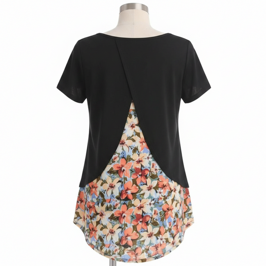 The 'Bloom' Contrast Floral Casual Blouse