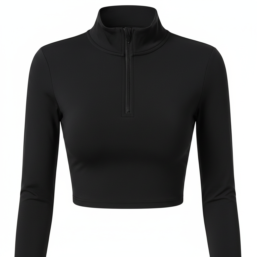 The 'Sprint' Half Zip Crop Sports Sweatshirt