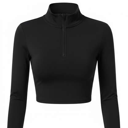 The 'Sprint' Half Zip Crop Sports Sweatshirt