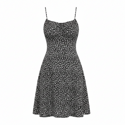 The 'Frenchy' Lace Up Open Back Floral Cami Dress