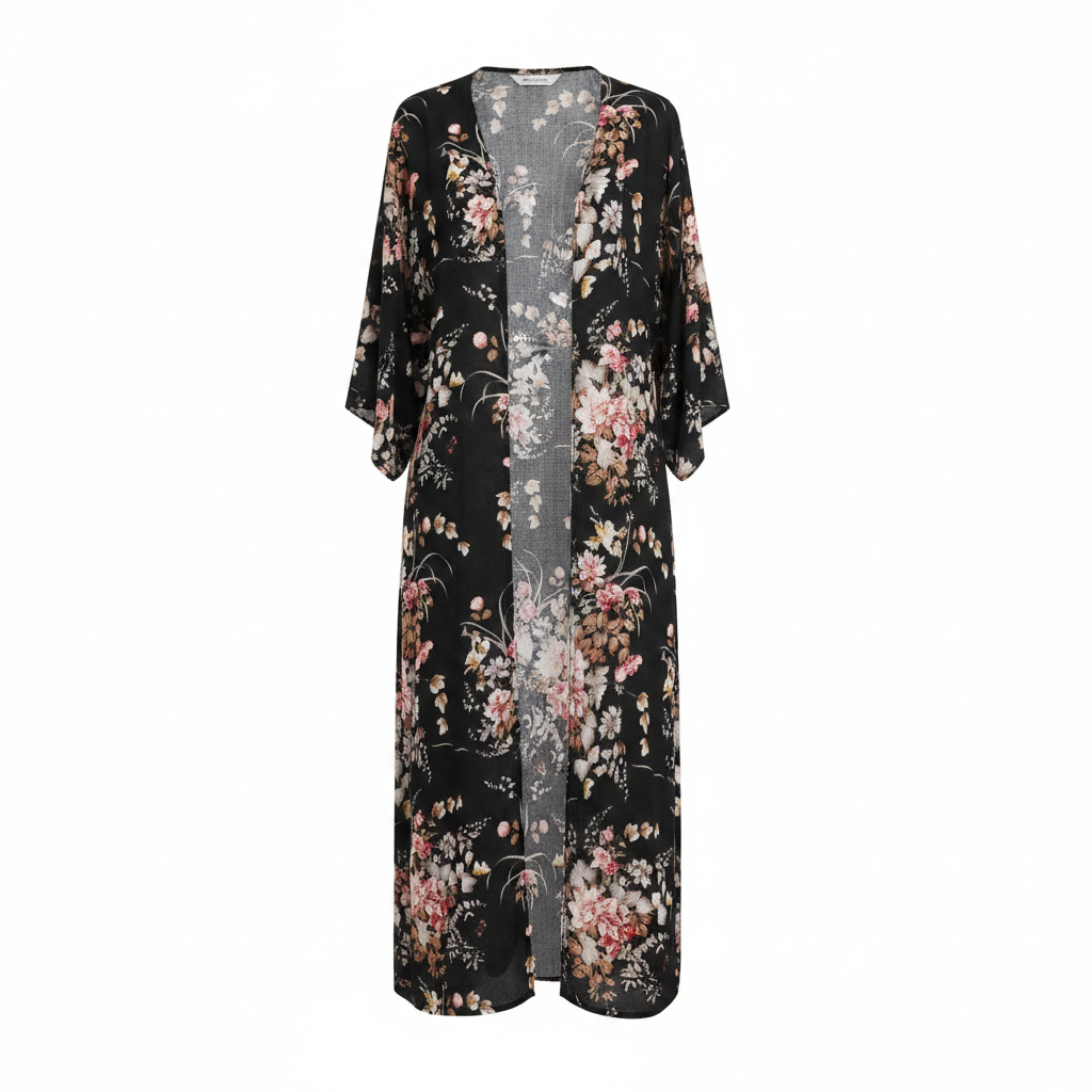 The 'Kimono' Floral Print Belted Kimono Cover Up
