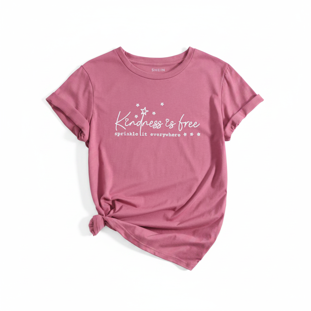 Graphic Slogan Tee on white background