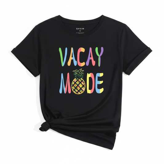 Graphic Slogan Tee on white background