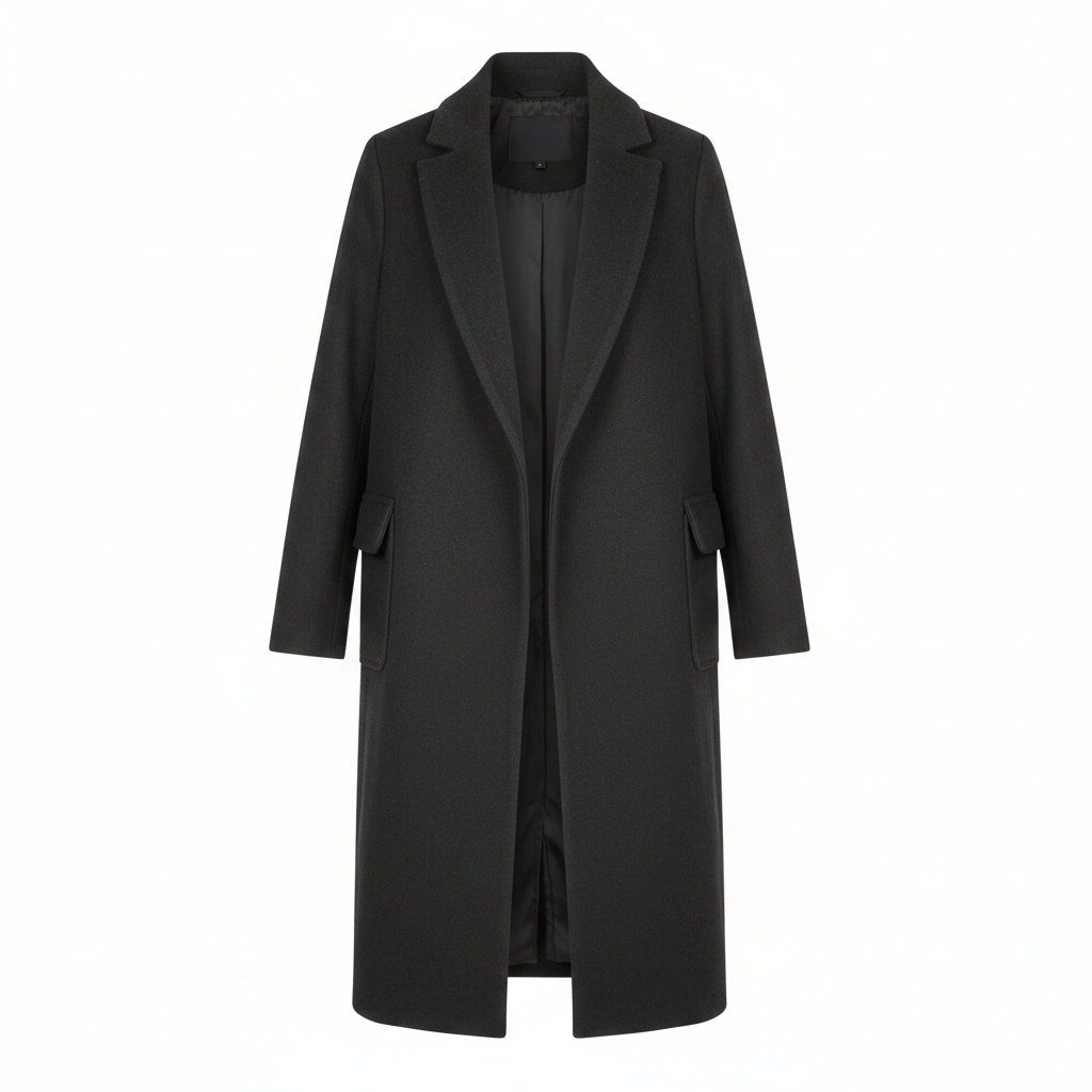 Tiffosi Charcoal Grey Open-Front Coat – AI photo