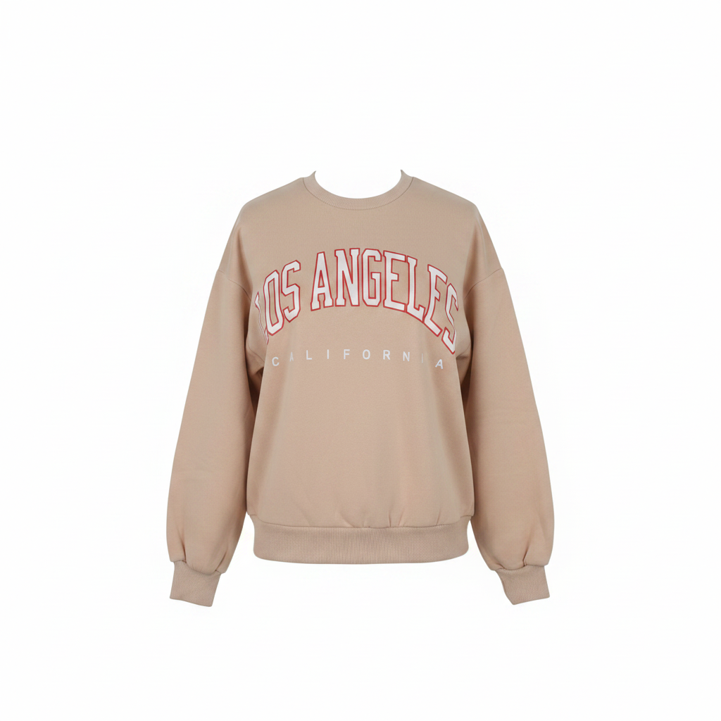 Pullover 'Los Angeles' Print on white background