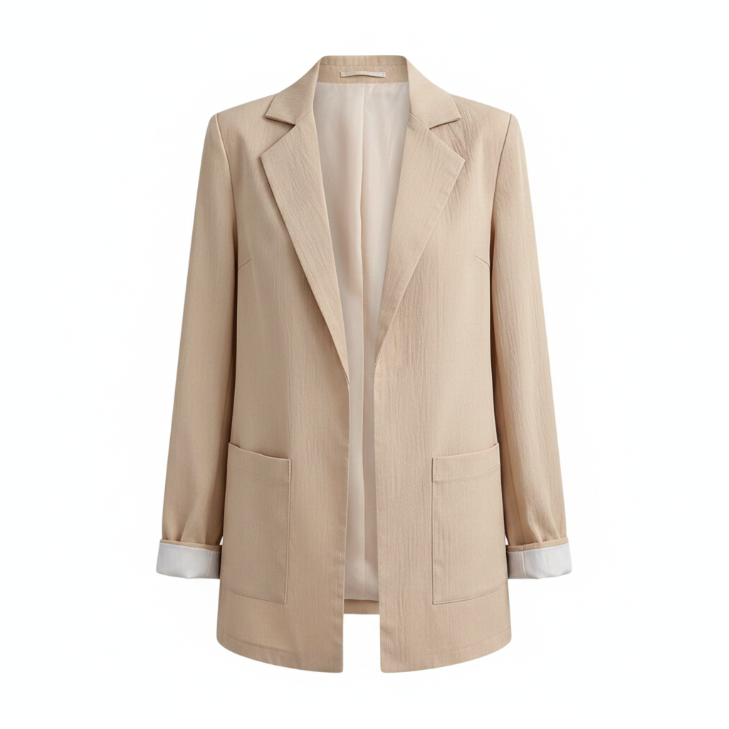 Lapel Neck Blazer on white background