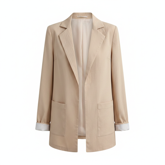 Lapel Neck Blazer on white background