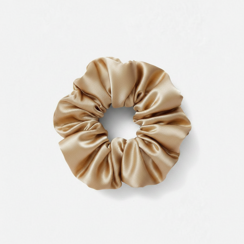 MOTF Puffy Satin Scrunchie on white background