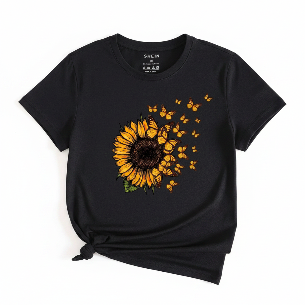 Graphic Slogan Tee on white background