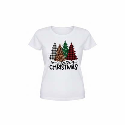 Christmas Print Tee on white background