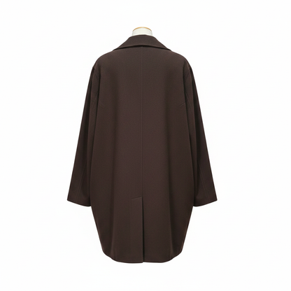 Canda Collection Chocolate Brown Oversized Coat – AI photo