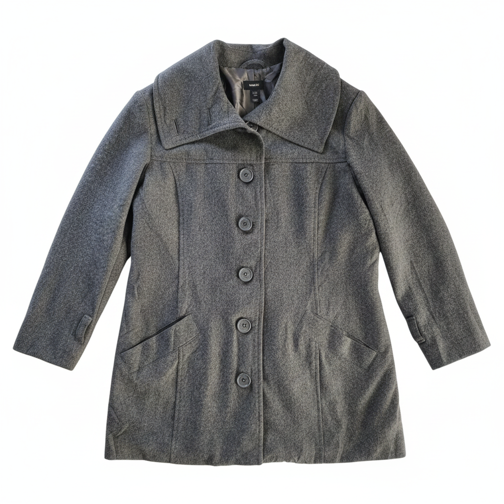 H&M Grey Wool-Blend Coat – AI photo