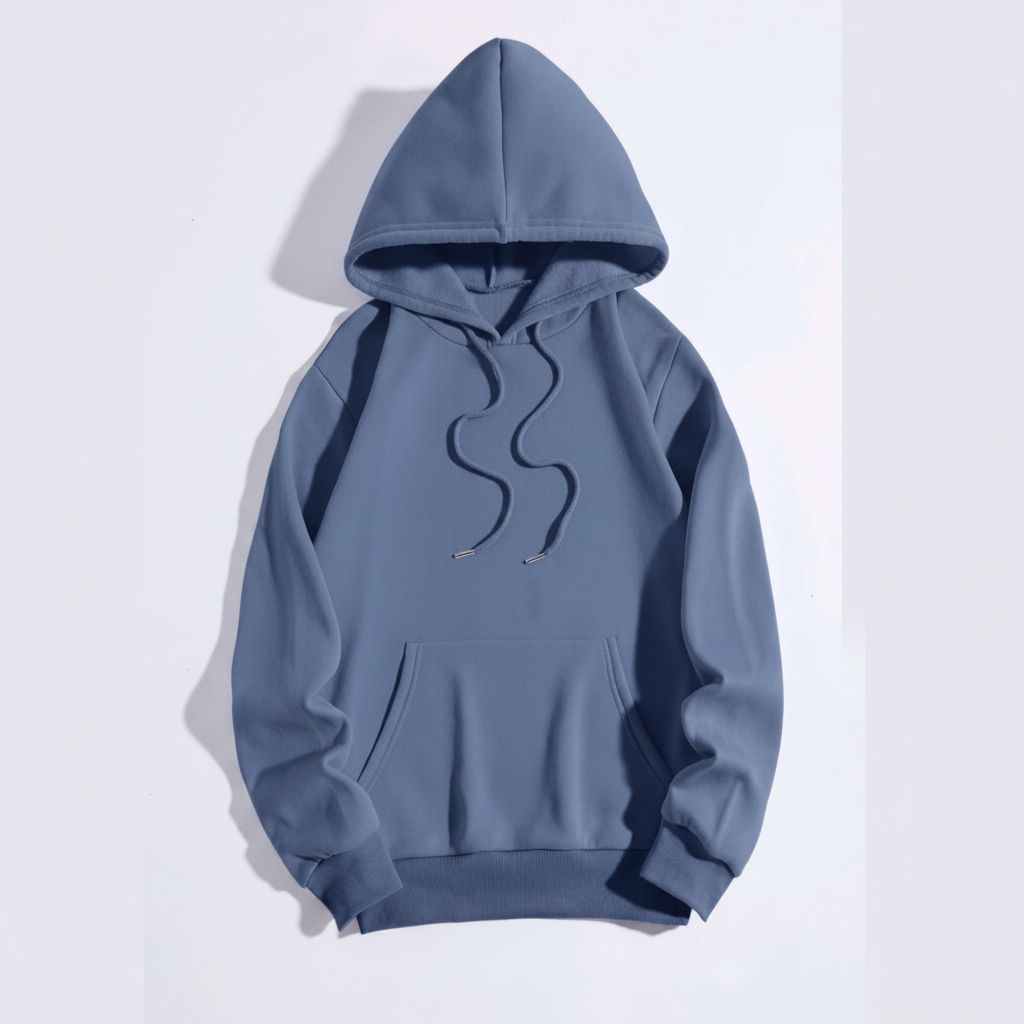 Dark Blue Hoodie on white background