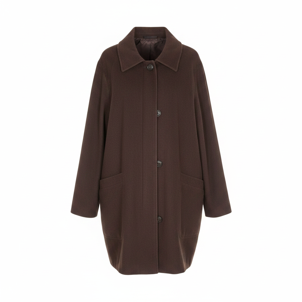 Canda Collection Chocolate Brown Coat – front AI photo