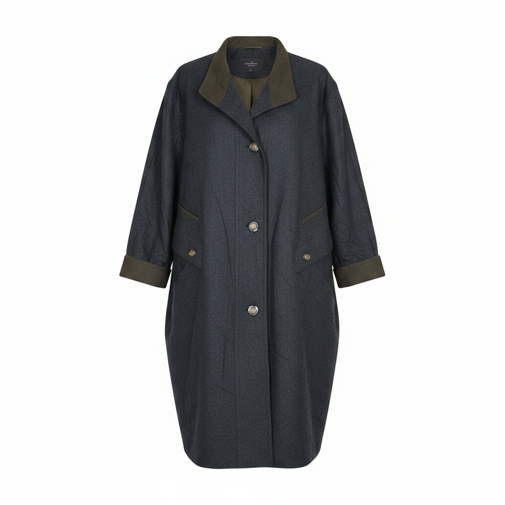 Distler Trachten Ladies Navy Wool-Blend Coat – AI photo