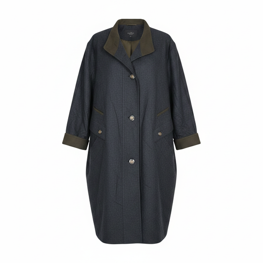 Distler Trachten Ladies Navy Wool-Blend Coat – AI photo