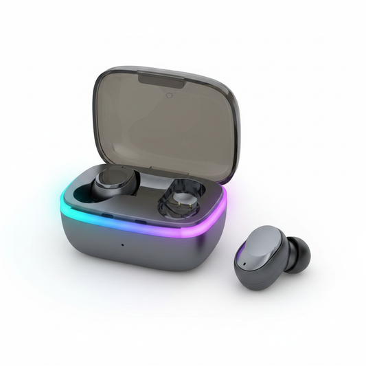 Noise Cancelling In-Ear Wireless Earphone on white background