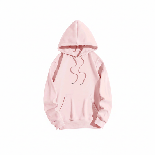 Baby Pink Hoodie on white background