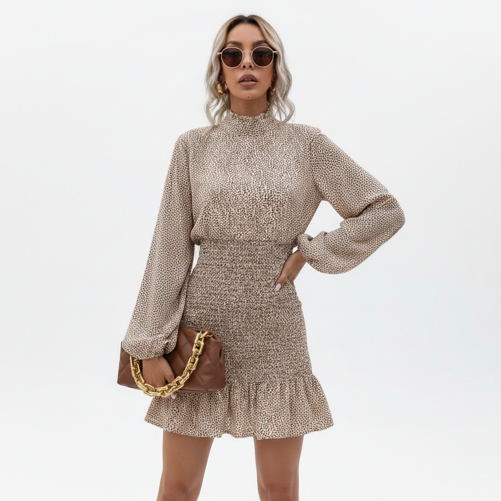 The 'Lantern' Statement Sleeve Midi Dress