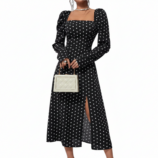 The 'Vintage' Polka Dot Midi Dress